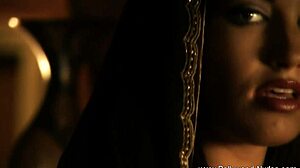 Beautiful Indian Woman Seduces with Dance and Striptease.