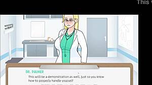 The doctor examines the patient in hospital