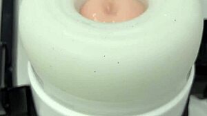 I demonstrate the Rubjoy robot fleshlight for sensual masturbation