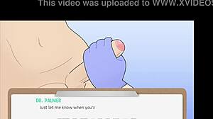 The doctor examines the patient in hospital