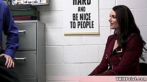 i accidentally caught that elegant brunette shoplifting