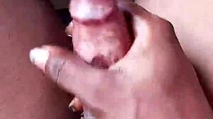 I stroke my big black monster cock solo in this masturbation session