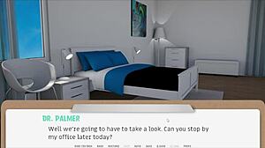 The doctor examines the patient in hospital