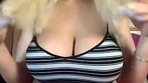 blondie fesser streams live, dirty talking and answering questions with her huge ass and natural tits on display