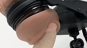 I demonstrate the Rubjoy robot fleshlight for sensual masturbation