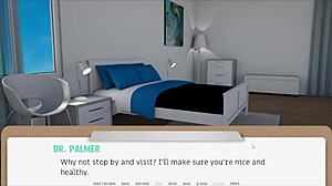 The doctor examines the patient in hospital