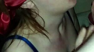 girlfriend blindfolded sucking old friend on film