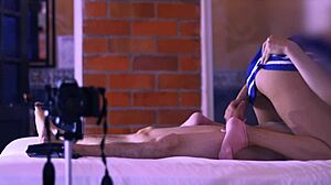 Wow, Swapped Soft Touches with Stepmom on the Sofa!