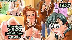 Hentai JOI Explores Public Humiliation in Wild Fantasy Scene.