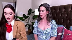 Feeling the intense passion as hazel moore and nicole emma vaunt explore lesbian desires with strapon and licking