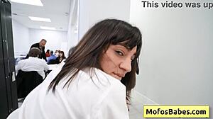 busty milf sucking fat white dick in the office in front of co-workers - sasha pearl parker ambrose