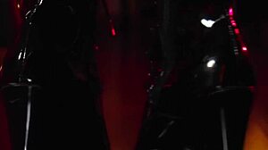 God, I crave this bondaged teen lesbian in BDSM play