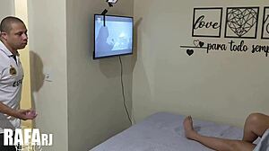 Latina quickie with monster cock orgasm