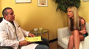 Blonde girl gets fucked by her doctor.