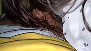 Collage Girl Dipika Sucks Deep Throat for Curvy Black BBW Babe