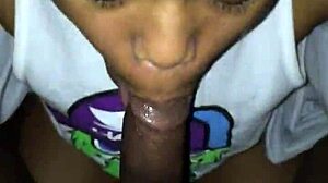 My ex girlfriend gave an ebony milf blowjob
