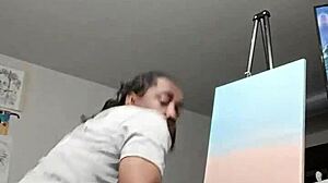 Man, cubby so luvily got naked for a homemade solo in class