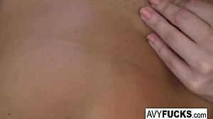 busty avy and aurora snow share intimate lesbian emotions in home vid