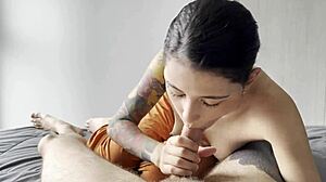 coworker gives me a quick blowjob with cum in mouth