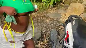 I helped a stranger and she wanted forest sex, almost caught