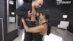 Wow, huge tits milf rides cock for dripping anal creampie 😍