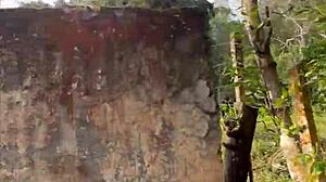 I helped a stranger and she wanted forest sex, almost caught