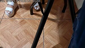 my hermanastra in white panties, legs spread wide under that skirt