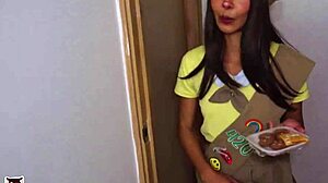 oh man, that petite latina teen bends over for doggystyle ass fucking with her small tits bouncing