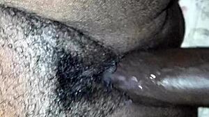 Just a casual day with cum flowing in a ROUGH CREAMPIE session with chubby black babe.