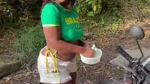 I helped a stranger and she wanted forest sex, almost caught