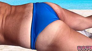 Slut Rips Clothes For Intense Beach Masturbation