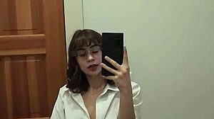 Hot Teen Strips, Revealing Shaved Pussy