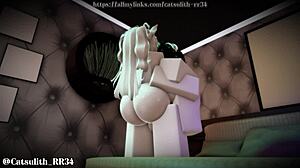 rough doggystyle with bent over big tits and blowjob 😈