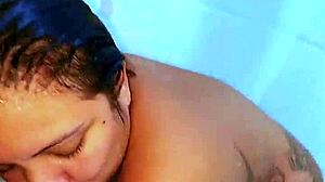 I caught this hot babe by surprise in the shower