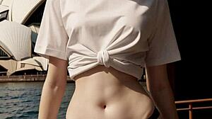 Modeling Lingerie At Sydney Opera House