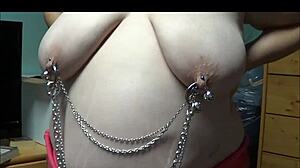 Double Pierced Wife Feels Deep with Chains and Barbells