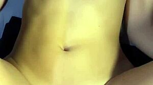 Cumming on her belly while she spreads her ass in sensual cowgirl ride