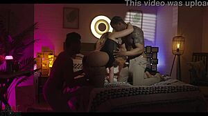 french blonde teen 18+ moans, 'i love that argentinian and cuban cock' in rough 3some episode 2.