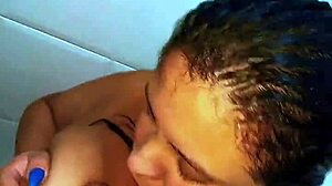 I caught this hot babe by surprise in the shower