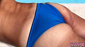 Slut Rips Clothes For Intense Beach Masturbation