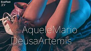 Up Close with Artemis and Her Sweaty Latina Feet