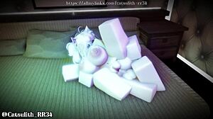 rough doggystyle with bent over big tits and blowjob 😈