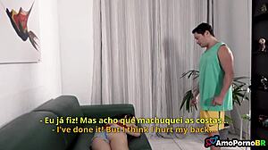 eu estava sozinho em casa com ela sábado à tarde - skinny brazilian assfucked hard by big cock