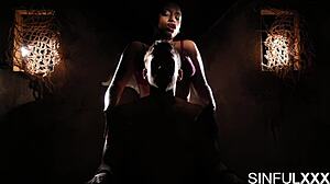 Ebony Bound to Make You Sweat with Footjob and Licking