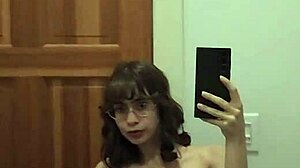 Hot Teen Strips, Revealing Shaved Pussy