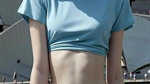 Modeling Lingerie At Sydney Opera House