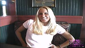 all natural blonde flashing shaved pussy and big tits nude at local park beach