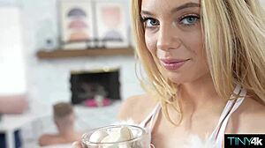 hot cougar craving hard cock sucking and facial in quickie