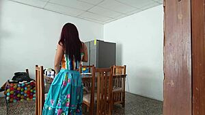 Sinful maid teases with her cute look. She spreads that pretty pussy wide open.