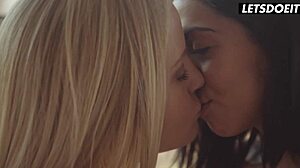 sweet sicilia & julia share intimate lesbian kisses with me